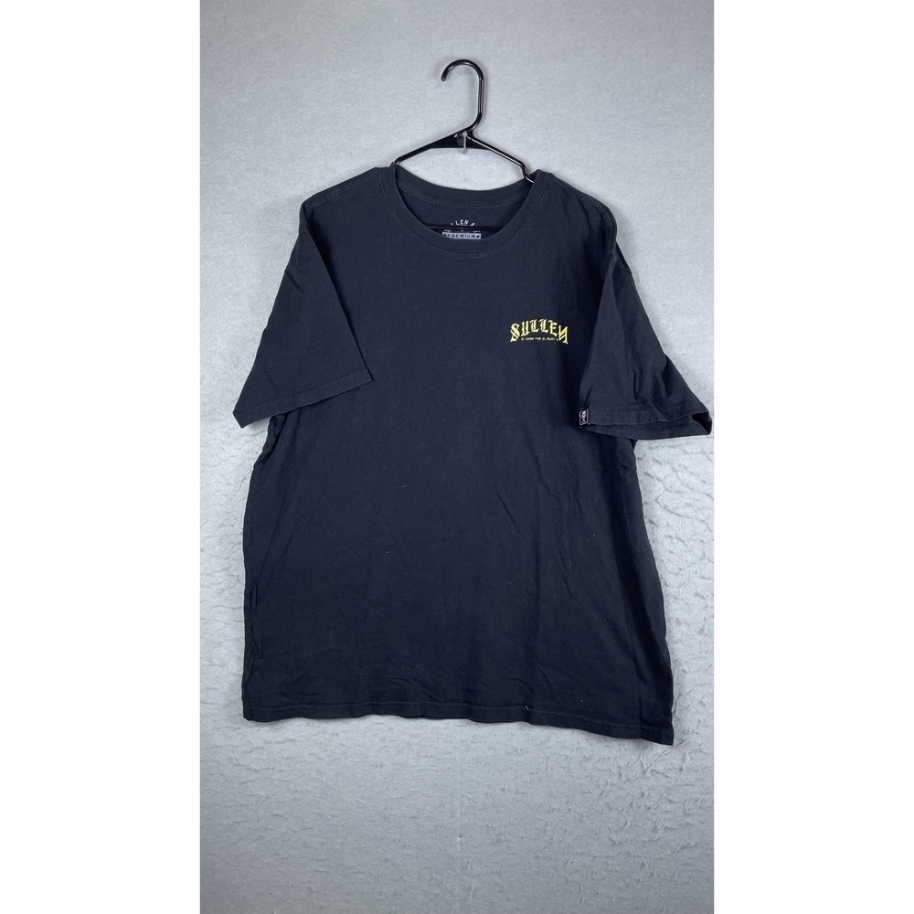 Sullen Shirt Mens XL Black Orar Por‎ El Surf Skeleton Wave Graphic Tee T-Shirt